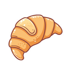 baked croissant icon, baked croissant vector illustration-simple illustration of baked croissant, perfect for baked croissant logos and icons