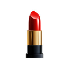 Fototapeta premium Classic Red Lipstick in Elegant Gold and Black Tube