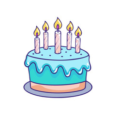 birthday cake with candles icon, birthday cake with candles vector illustration-simple illustration of birthday cake with candles, perfect for birthday cake with candles logos and icons