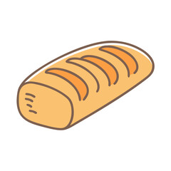 bread loaf icon, bread loaf vector illustration-simple illustration of bread loaf, perfect for bread loaf logos and icons
