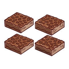 brownie squares icon, brownie squares vector illustration-simple illustration of brownie squares, perfect for brownie squares logos and icons