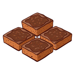 brownie squares icon, brownie squares vector illustration-simple illustration of brownie squares, perfect for brownie squares logos and icons