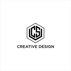 modern letter VCS logo design. geometric CSV logo vector 