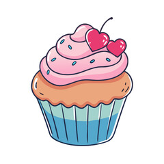 cupcake icon, cupcake vector illustration-simple illustration of cupcake, perfect for cupcake logos and icons