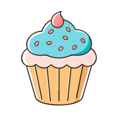 cupcake icon, cupcake vector illustration-simple illustration of cupcake, perfect for cupcake logos and icons