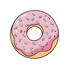 donut with sprinkles icon, donut with sprinkles vector illustration-simple illustration of donut with sprinkles, perfect for donut with sprinkles logos and icons