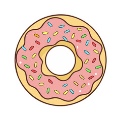 donut with sprinkles icon, donut with sprinkles vector illustration-simple illustration of donut with sprinkles, perfect for donut with sprinkles logos and icons