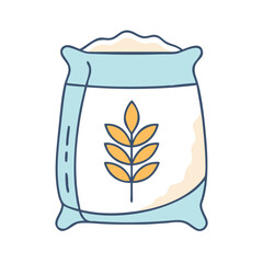 flour bag icon, flour bag vector illustration-simple illustration of flour bag, perfect for flour bag logos and icons
