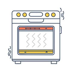 oven preheating icon, oven preheating vector illustration-simple illustration of oven preheating, perfect for oven preheating logos and icons