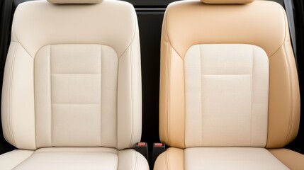 Fototapeta premium Comparing suv back seats color & design automotive interior studio
