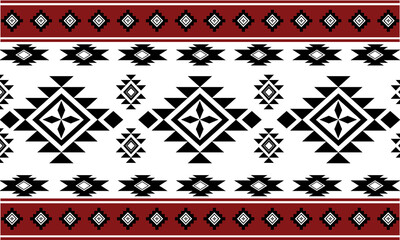 Navajo tribal vector seamless pattern. Native American ornament. Ethnic South Western decor style. Boho geometric ornament. Vector seamless pattern. Mexican blanket, rug. Woven carpet illustration