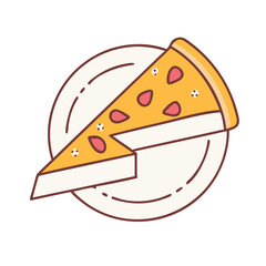 pie slice icon, pie slice vector illustration-simple illustration of pie slice, perfect for pie slice logos and icons