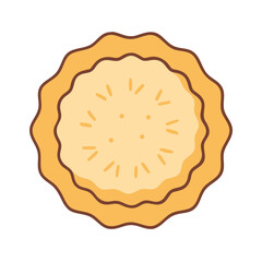 pie crust icon, pie crust vector illustration-simple illustration of pie crust, perfect for pie crust logos and icons