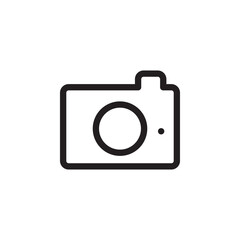 Camera icon representing photography or video recording. Perfect for tech interfaces, apps, and digital media. Clean, modern, and versatile vector design.