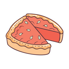 pie slice icon, pie slice vector illustration-simple illustration of pie slice, perfect for pie slice logos and icons