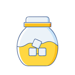 sugar jar icon, sugar jar vector illustration-simple illustration of sugar jar, perfect for sugar jar logos and icons
