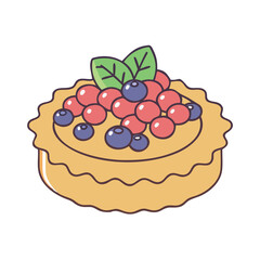 tart with berries icon, tart with berries vector illustration-simple illustration of tart with berries, perfect for tart with berries logos and icons