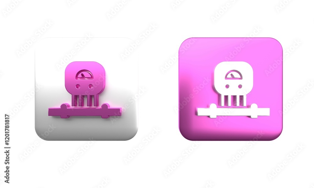 Poster colorful smart sensor system icon isolated on white background. internet of things concept with wire