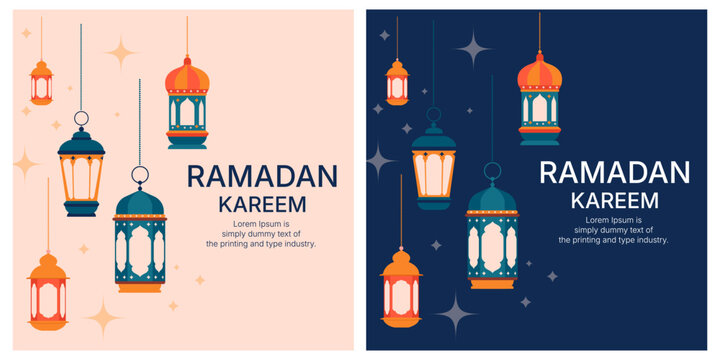 2d vector Ramadan Kareem, geometric background and wallpaper design, Ramanda Kareem illustration, greeting card template