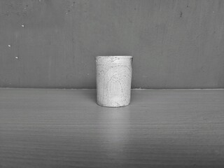 Glass from clay on the table