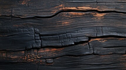 Dark charred wood texture background, rustic design
