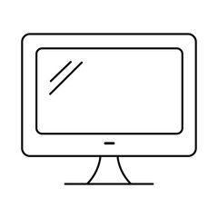 T.V. icon vector sign. Monitor icon. Wall TV icon. vector illustration.