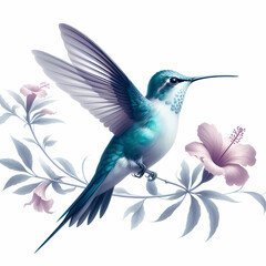 Fototapeta premium hummingbird image on white background