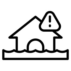 flooded house icon