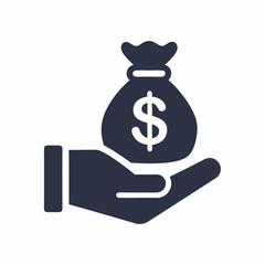 Financial Support Silhouette Vector Design.