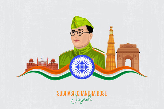 Netaji Subhas Chandra Bose Jayanti, Poster, Banner, Post,  Happy Netaji Subhash Chandra Bose Birthday, Netaji Jayanti,   
