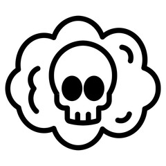 hazardous gas icon dualtone