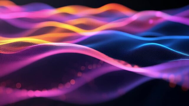 A closeup of a 3D data visualization model being rotated on a computer screen highlighting s and outliers in the data set with dynamic color gradients and shadows.