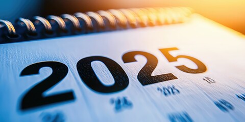 Calendar flipping through the years 2020 to 2024, with "2025" circled in bold.