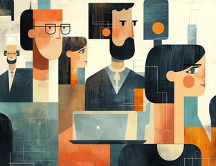 collaborative work, office work, office, business meeting