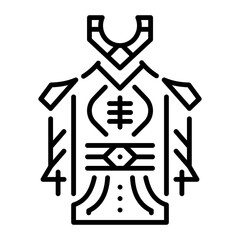 Ritual clothing icon in line style 