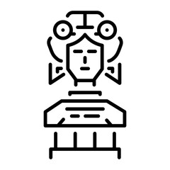 A linear icon of old sculpture 