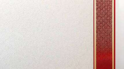 Fototapeta premium Elegant Chinese New Year Background with Red and Gold Border