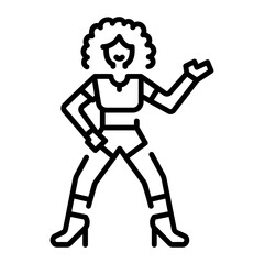 Popstar fashion linear style icon 