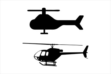 Helicopter Silhouette Collection set and high details