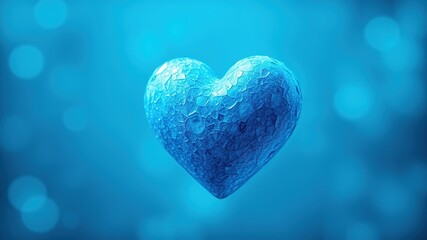 Blue Heart Backgrounds,  High-Resolution,  Emotional,  Colorful,  Photorealistic