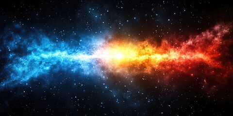 Cosmic fire and ice clash in space; energy, power, background