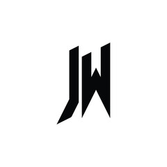 JW monogram logo design letter text name symbol monochrome logotype alphabet character simple logo
