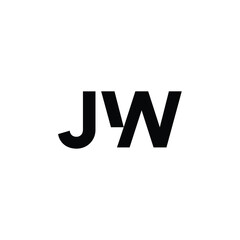 JW monogram logo design letter text name symbol monochrome logotype alphabet character simple logo