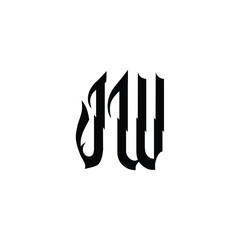 JW monogram logo design letter text name symbol monochrome logotype alphabet character simple logo