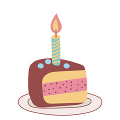 Birthday cake illustration