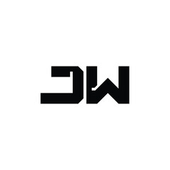 JW monogram logo design letter text name symbol monochrome logotype alphabet character simple logo