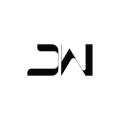 JW monogram logo design letter text name symbol monochrome logotype alphabet character simple logo