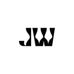 JW monogram logo design letter text name symbol monochrome logotype alphabet character simple logo