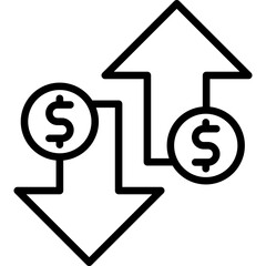 Volatility line icon