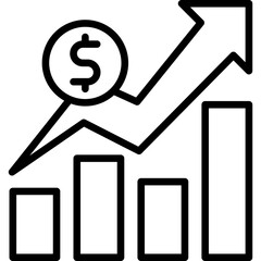 Stock Market line icon